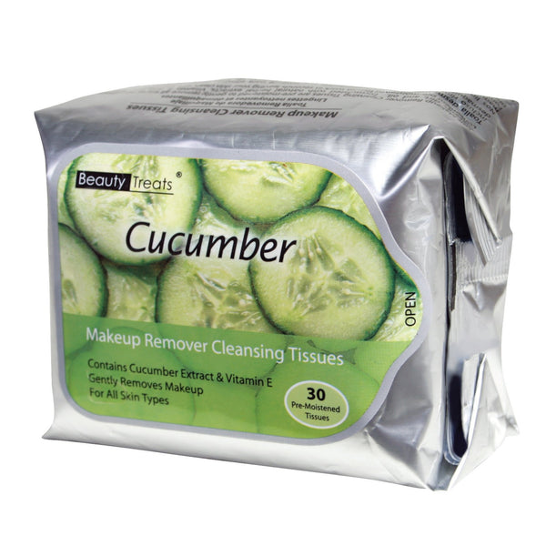 pack of Beauty Treats' Makeup Remover Cleansing Tissues in Cucumber