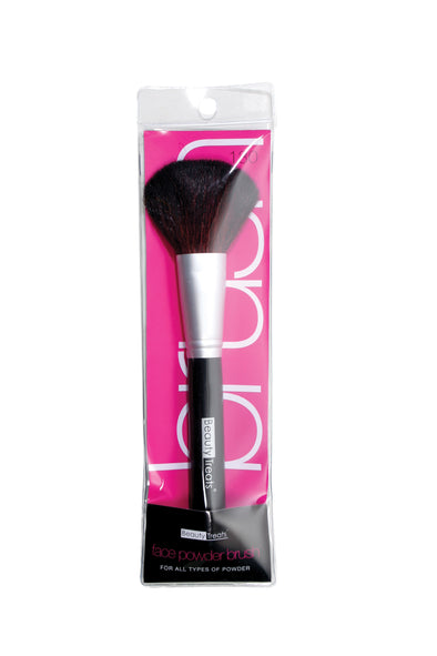 Image of a Face Powder Brush by Beauty Treats inside its packaging in a white background.
