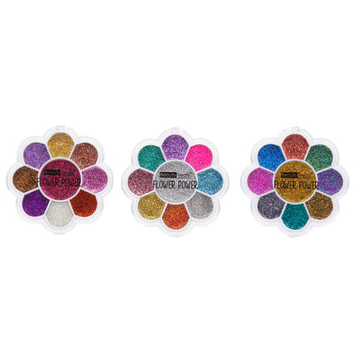 Glitter Flower Powder Bundle - Mini Flower Palettes - Beauty Treats
