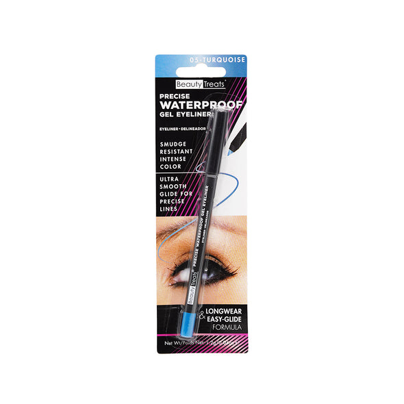 Image of a Beauty Treats Precise Waterproof Gel Eyeliner pencil in turqoise.