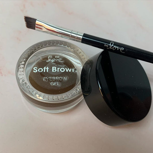 Eyebrow Gel with Brush in Espresso Brown - 2nd Love Cosmetics