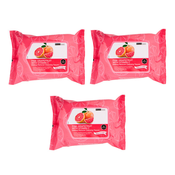 Pink Grapefruit Makeup Remover Tissues Bundle